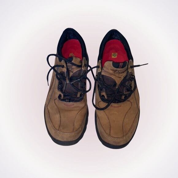 Clark's Brown Leather Outdoor Sneakers | Sz 10W - Picture 1 of 8